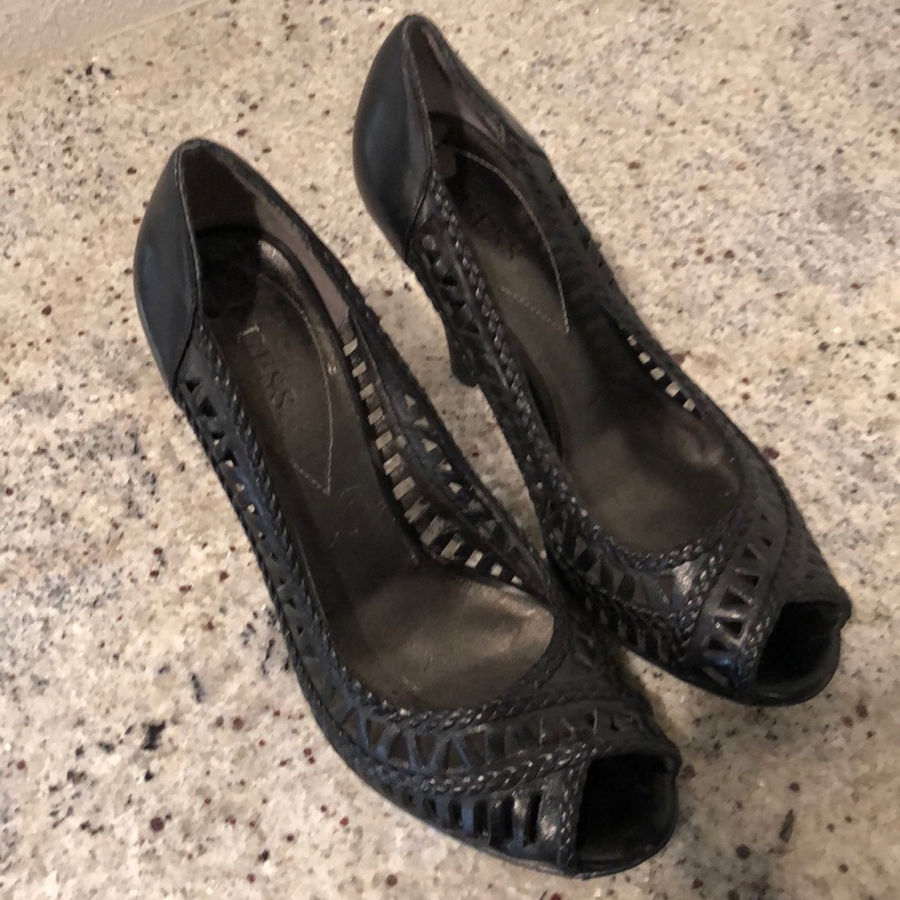 Boho Inspired.  Weaved Leather.  Stacked Heel.  Show Stoppers!